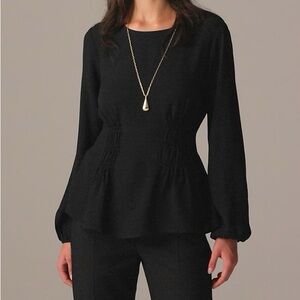 J. Crew Black Long Sleeve Blouse